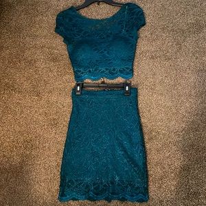 Xtraordinary 2 piece lace formal dress